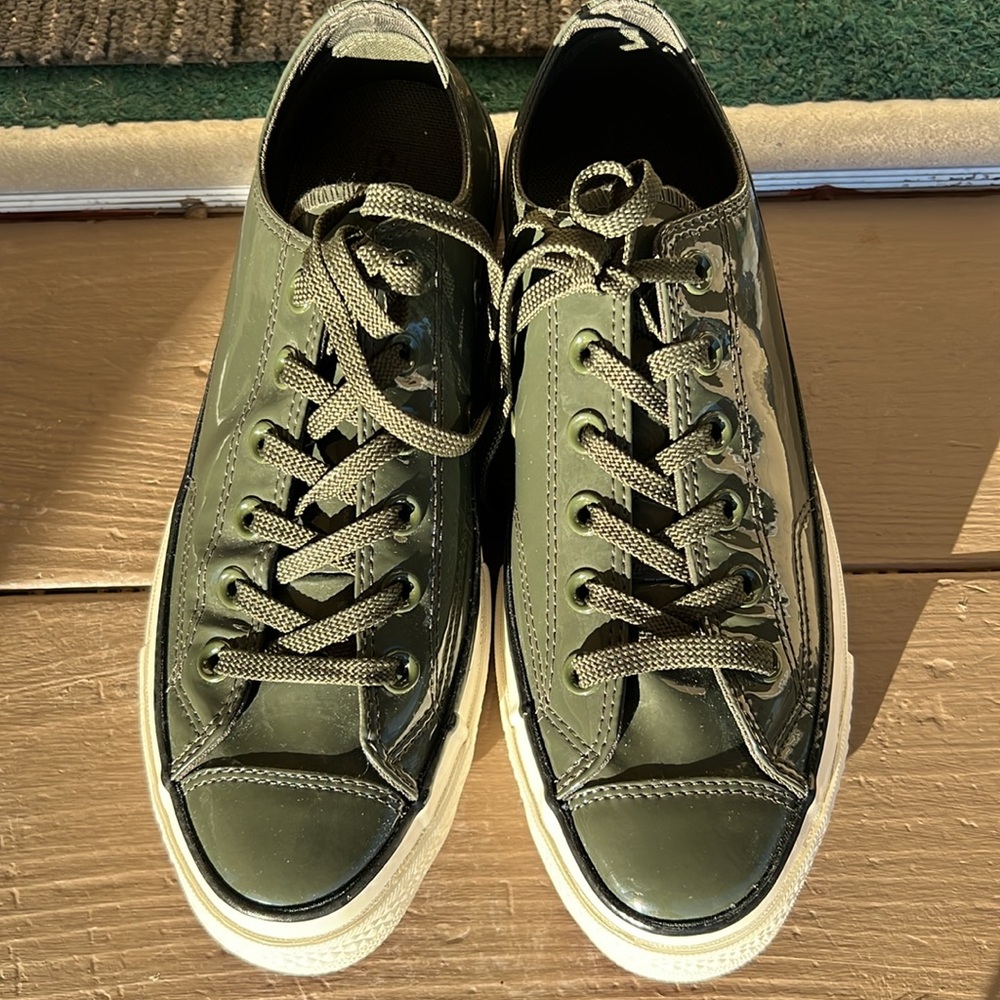 Converse Green Athletic Shoes Canvas Low-Top - Picture 8 of 8